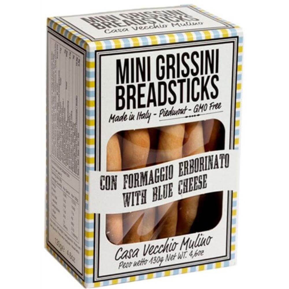Casa Vecchio Mulino Italian Mini Breadsticks with Gorgonzola Blue Cheese 130g